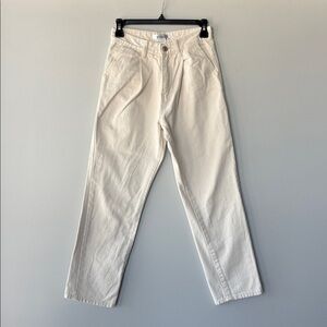 Storets ivory color jeans straight leg pants 7/8 length 100% Cotton!